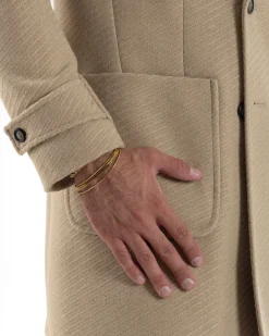 Cappotto Uomo Doppiopetto Diagonale Camel Over-D OE1F2W5K03