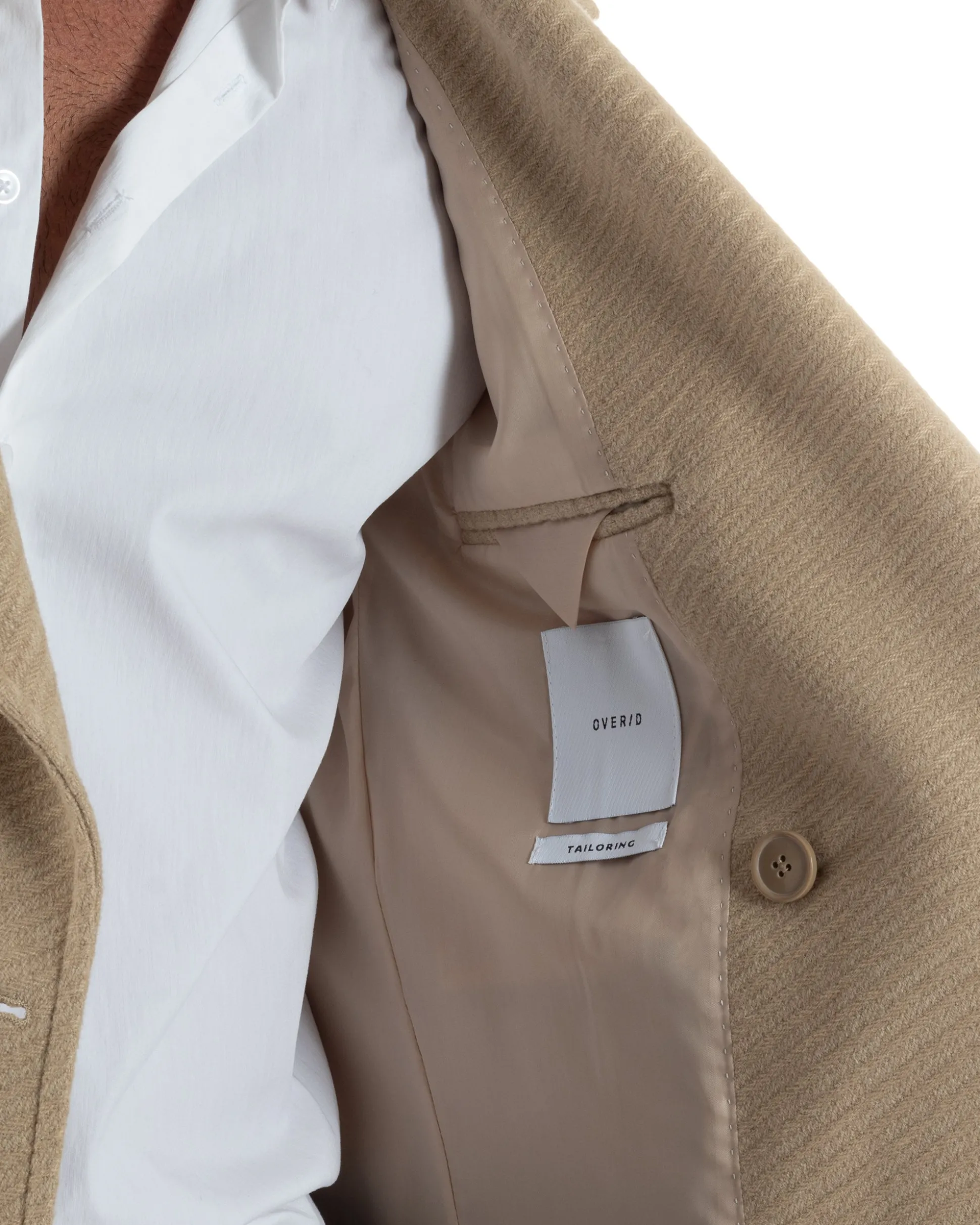 Cappotto Uomo Doppiopetto Diagonale Camel Over-D OE1F2W5K03