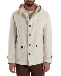 Cappotto Uomo Giacca Con Cappuccio Panna Overd-D OE1F2W5J30