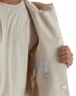 Cappotto Uomo Giacca Con Cappuccio Panna Overd-D OE1F2W5J30