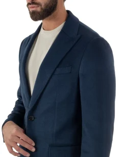 Cappotto Uomo Monopetto Classico Martingala Blu CO1102A