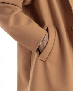 Cappotto Uomo Oversize Monopetto Maniche Raglan Collo Rever Camel CO1063A