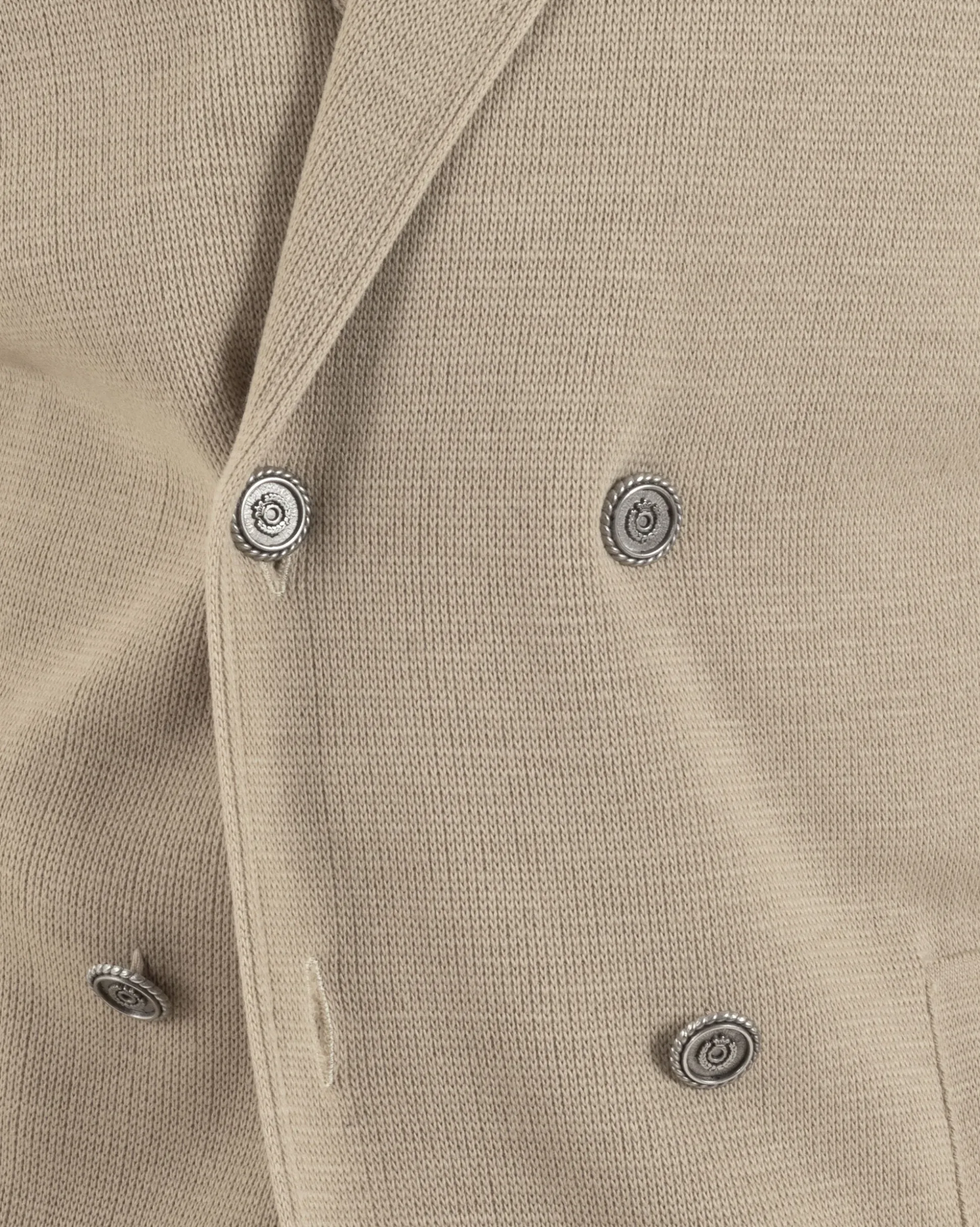 Cardigan uomo doppiopetto giacca bottoni metallo maglia links cotone casual beige GIOSAL-M2988A