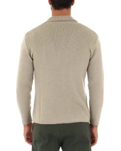 Cardigan uomo giacca con bottoni maglia cotone casual beige GIOSAL-M2667A