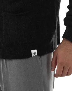 Cardigan Uomo Maglione Lana Relaxed Fit Basic Nero BERNA M252038