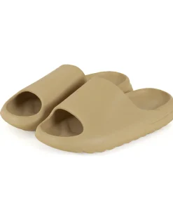 Ciabatte Uomo Unisex Gomma Estive Mare Piscina Tinta Unita Beige Pantofole Antiscivolo GIOSAL-S1224A