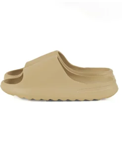 Ciabatte Uomo Unisex Gomma Estive Mare Piscina Tinta Unita Beige Pantofole Antiscivolo GIOSAL-S1224A