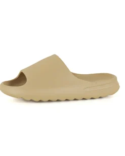 Ciabatte Uomo Unisex Gomma Estive Mare Piscina Tinta Unita Beige Pantofole Antiscivolo GIOSAL-S1224A
