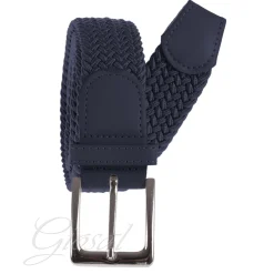 Cintura Cinta Uomo Elastica Regolabile Fibbia In Metallo Tinta Unita Blu GIOSAL-A2026A