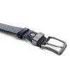 Cintura Uomo Cinta con Fibbia in Metallo Regolabile Blu Ecopelle Martellata GIOSAL-A2066A