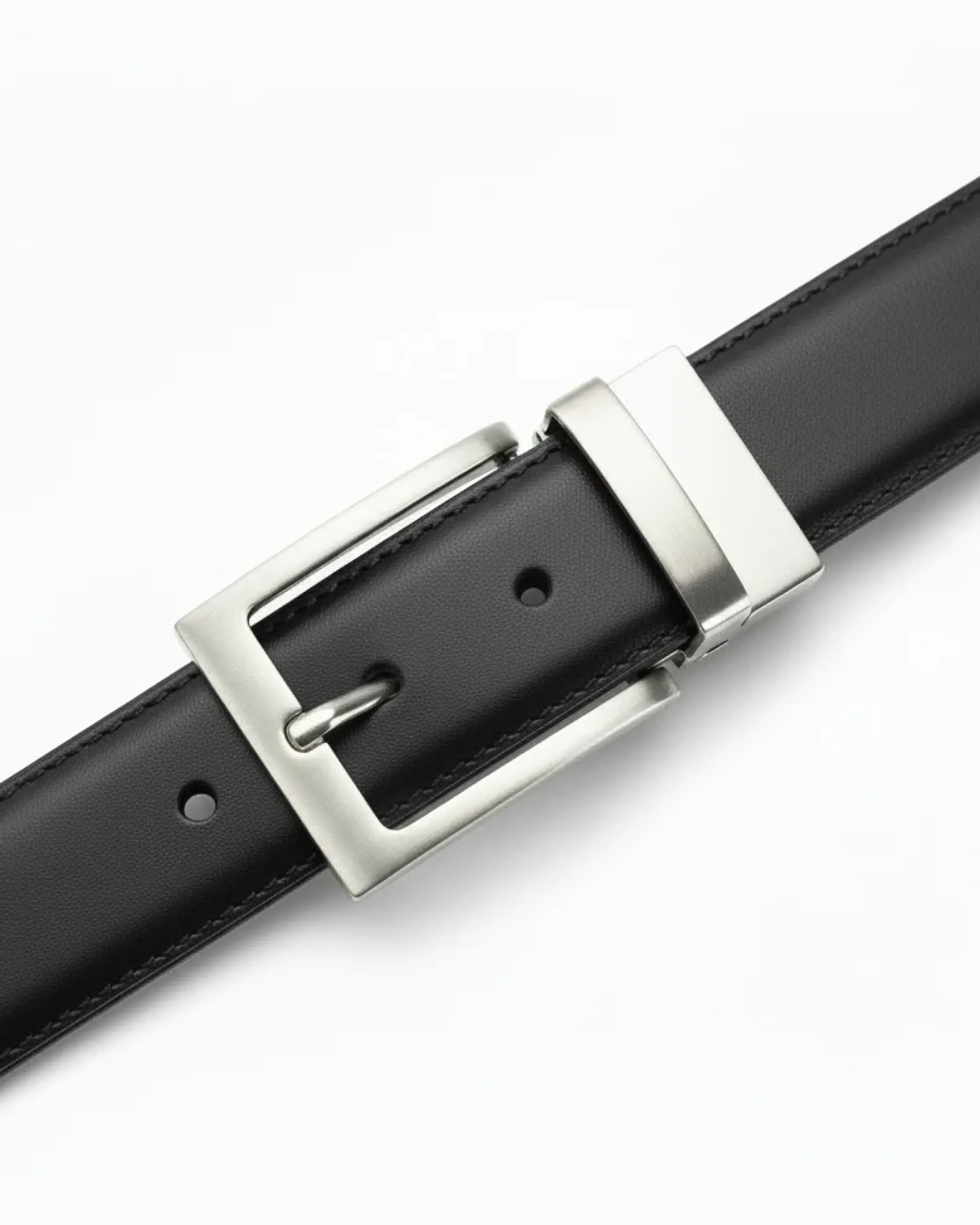 Cintura uomo larga cinta fibbia in metallo regolabile double-face nero blu ecopelle martellata GIOSAL-A2135A