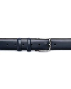 Cintura Uomo Larga Cinta Fibbia in Metallo Regolabile Blu Ecopelle GIOSAL-A2111A