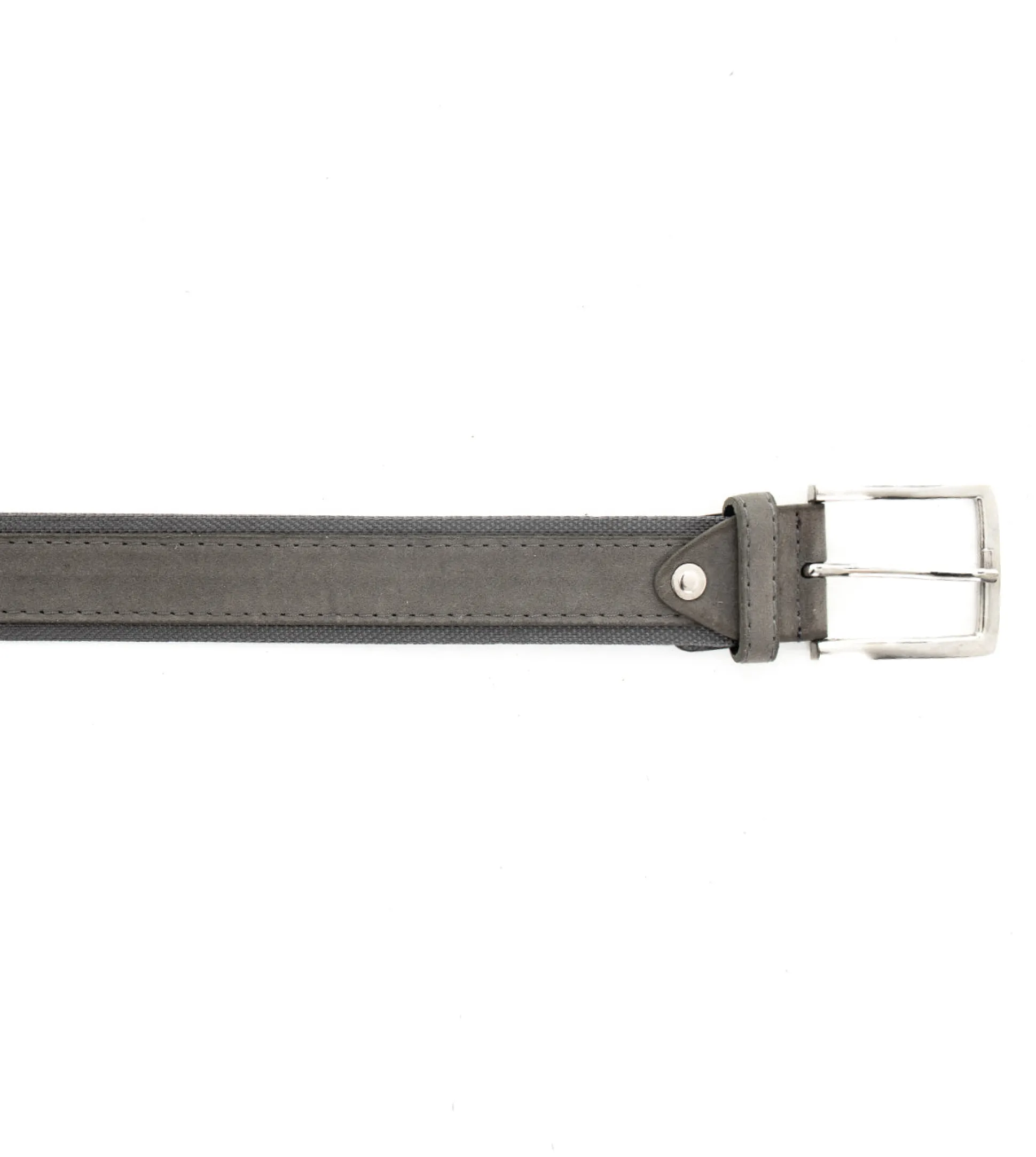 Cintura Uomo Larga Cinta Fibbia in Metallo Regolabile Fango Eco Camoscio GIOSAL-A2089A