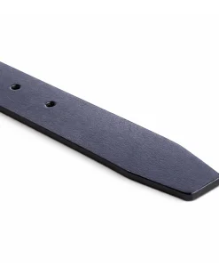 Cintura uomo pelle liscia con fibbia in metallo scuro tinta unita blu GIOSAL-A2141A