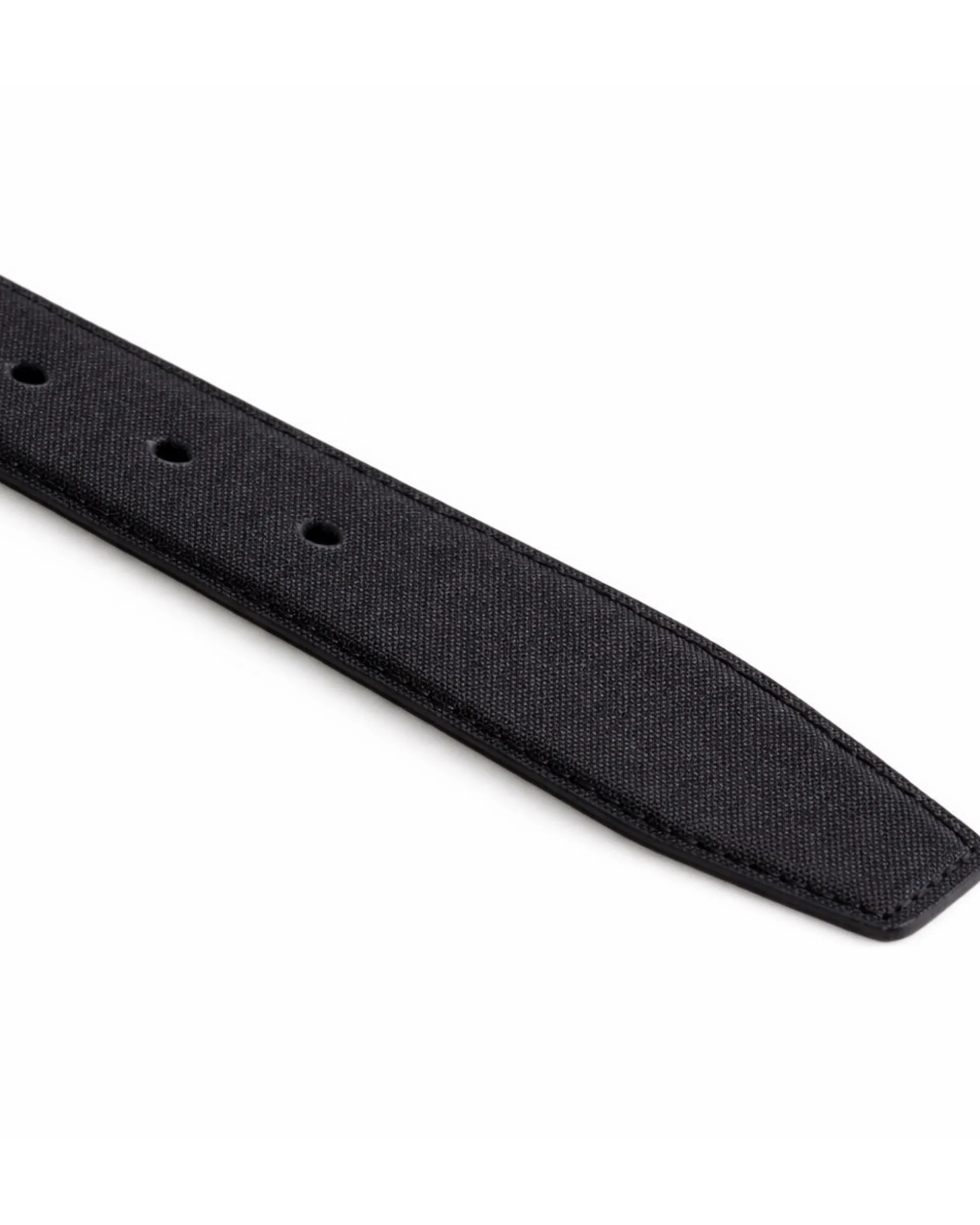 Cintura uomo saffiano tessuto doppia cucitura fibbia in metallo scuro tinta unita nero GIOSAL-A2145A