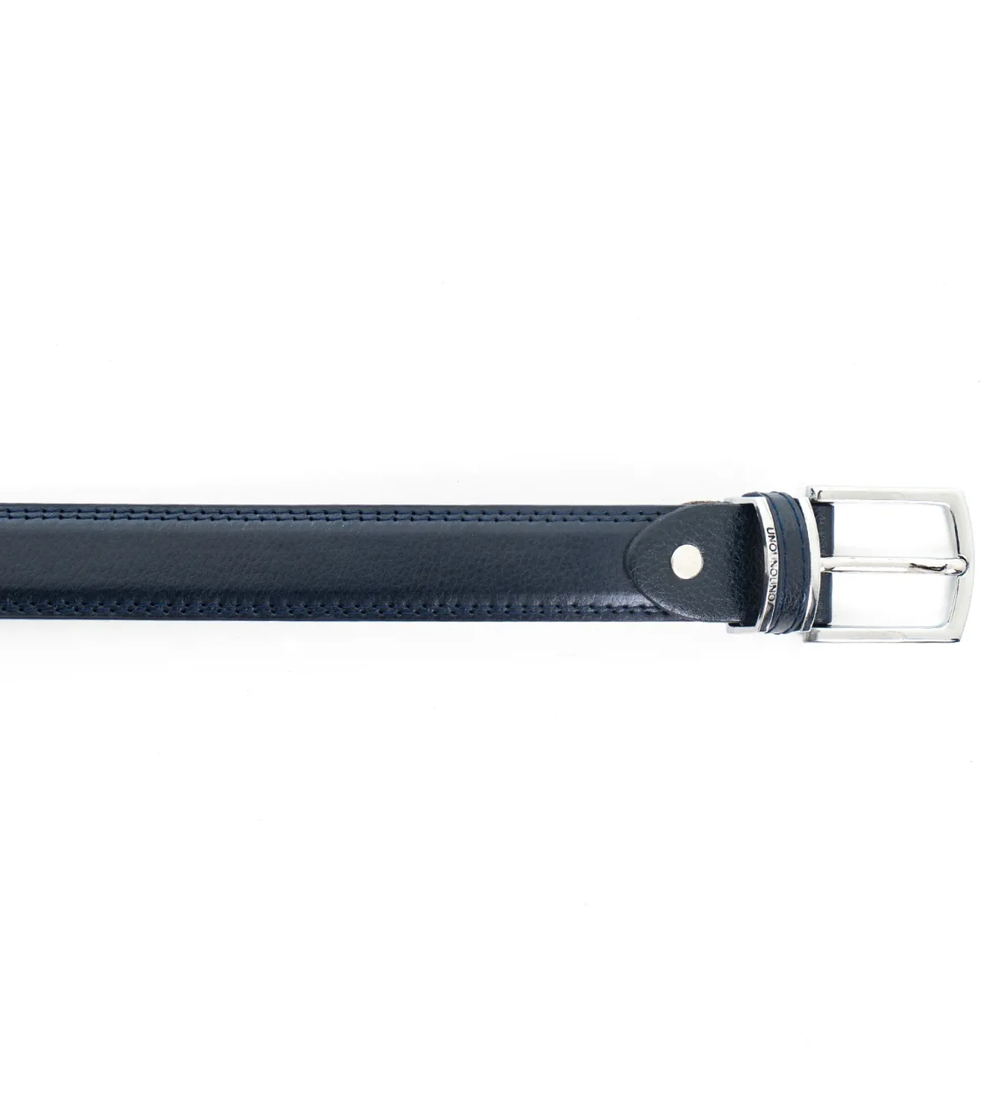 Cintura Uomo Stretta Cinta Fibbia in Metallo Regolabile Blu Ecopelle Martellata GIOSAL-A2072A