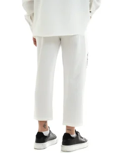 Completo Set Coordinato Uomo Viscosa Camicia Con Colletto Pantaloni Outfit Bianco GIOSAL-OU2254A