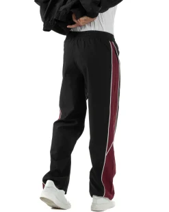 Coordinato Tuta Giacca Giubbotto Pantaloni Baggy Outfit Bicolore Nero OU2533A