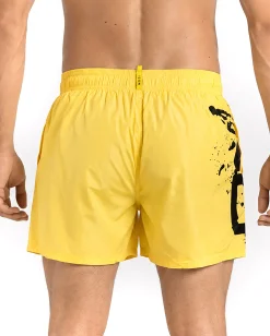 Costume da bagno bermuda mare uomo boxer con coulisse maxi stampa giallo ICON-IUW004