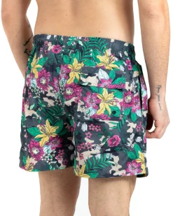Costume Da Bagno Boxer Summer Pantaloncino Elastico Fantasia Floreale Multicolore GIOSAL-SU1128A