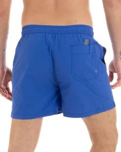Costume Da Bagno Uomo Boxer Blu Royal Tinta Unita Elastico GIOSAL-SU1145A