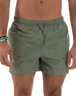 Costume fantasia boxer regular fit corno portafortuna verde GIOSAL-SU1234A
