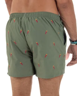 Costume fantasia boxer regular fit corno portafortuna verde GIOSAL-SU1234A