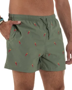Costume fantasia boxer regular fit corno portafortuna verde GIOSAL-SU1234A