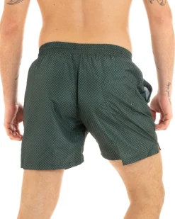 Costume Uomo Boxer Verde Elastico Microfantasia Casual Summer GIOSAL-SU1177A