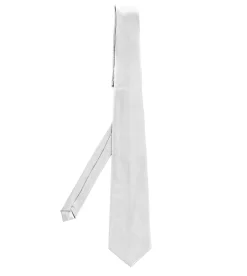 Cravatta uomo unisex elegante cerimonia casual basic raso bianco GIOSAL-CP1030A