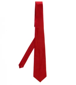 Cravatta uomo unisex elegante cerimonia casual basic raso rosso GIOSAL-CP1029A