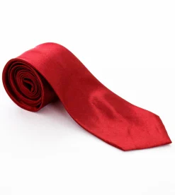 Cravatta uomo unisex elegante cerimonia casual basic raso rosso GIOSAL-CP1029A