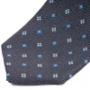 Cravattino uomo unisex cravatta slim in effetto seta con micro fiori jacquard bicolore blu notte GIOSAL-CP1178A