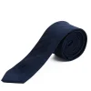 Cravattino uomo unisex cravatta slim in effetto seta con righe diagonali jacquard blu GIOSAL-CP1177A