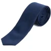 Cravattino uomo unisex cravatta elegante cerimonia microfantasia a spina di pesce blu GIOSAL-CP1173A
