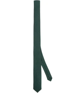 Cravattino uomo unisex cravatta elegante cerimonia microfantasia a pois verde GIOSAL-CP1172A