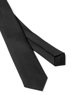 Cravattino uomo unisex cravatta pala media elegante cerimonia casual basic raso diagonale nero GIOSAL-CP1160A
