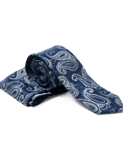 Cravattino Uomo Unisex Cravatta Pala Media Elegante Cerimonia Casual Fantasia Damascata Jacquard Blu Chiaro GIOSAL-CP1151A