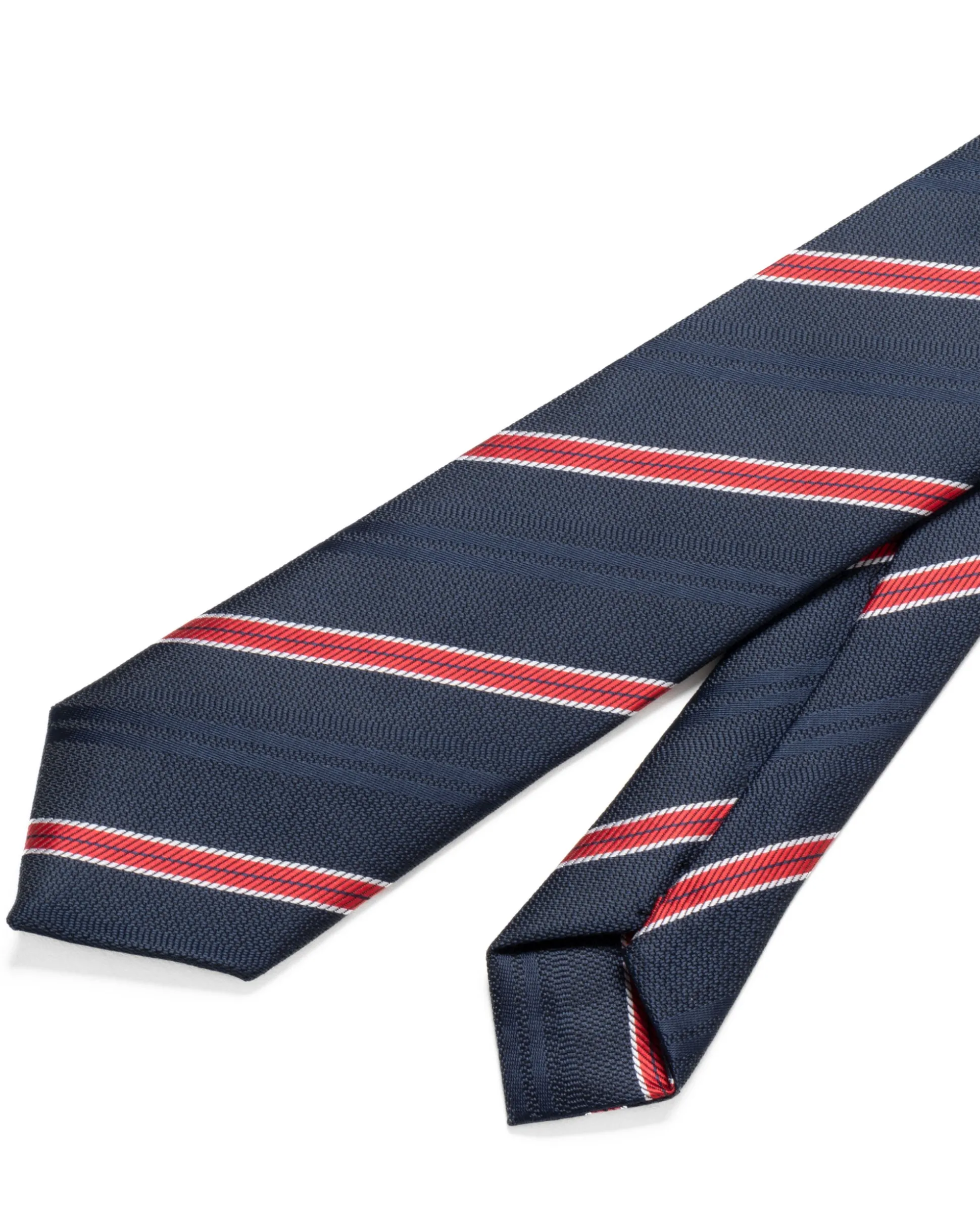 Cravattino Uomo Unisex Cravatta Pala Media Elegante Cerimonia Casual Basic Rigata Blu GIOSAL-CP1143A