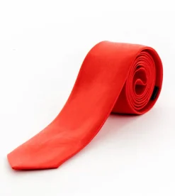 Cravattino uomo unisex cravatta sottile elegante cerimonia casual basic raso rosso GIOSAL-CP1047A