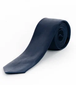Cravattino uomo unisex cravatta sottile elegante cerimonia casual basic raso blu GIOSAL-CP1041A