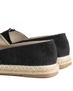 Espadrillas scarpe uomo unisex tela estive mare leggere nero GIOSAL-S1314A