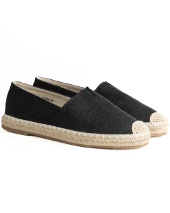 Espadrillas scarpe uomo unisex tela estive mare leggere nero GIOSAL-S1314A
