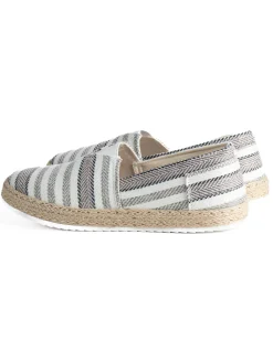 Espadrillas scarpe uomo unisex tela estive mare doppia riga beige GIOSAL-S1306A