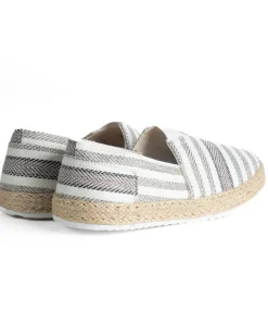 Espadrillas scarpe uomo unisex tela estive mare doppia riga beige GIOSAL-S1306A