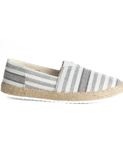 Espadrillas scarpe uomo unisex tela estive mare doppia riga beige GIOSAL-S1306A