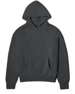 Felpa Con Cappuccio Uomo Boxy Fit Basic Felpata Comoda Piombo F2995A