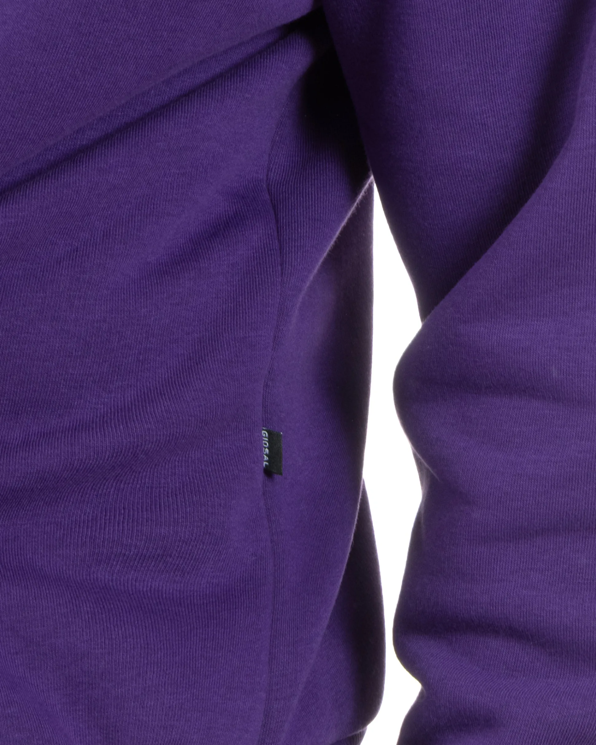 Felpa Con Cappuccio Uomo Boxy Fit Basic Felpata Comoda Viola F2997A