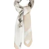 Foulard uomo unisex bandana cavalli pied-de-poule bordo satinato panna GIOSAL-FD1006A