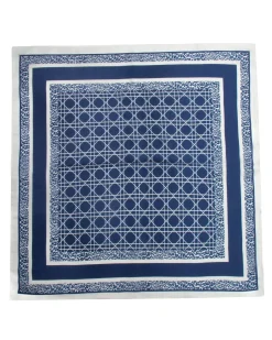 Foulard uomo unisex bandana geometrico reticolo cannage bordo leopardato chevron blu GIOSAL-FD1003A